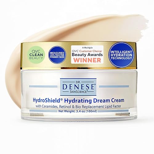 Dr. Denese HydroShield Dream Cream 3.4 oz - Advanced Moisturizer with Retinol, Peptides and Ceramides for Smooth Radiant Skin, Improved Elasticity