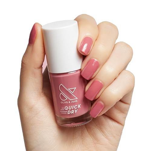 Olive & June Quick Dry Nail Polish | Instant, Fast-Drying, Smudgeproof Color | 15-free, Vegan, Cruelty-Free Formula | Lasts up to 5 Days | Beauty & Personal Care Olive & June