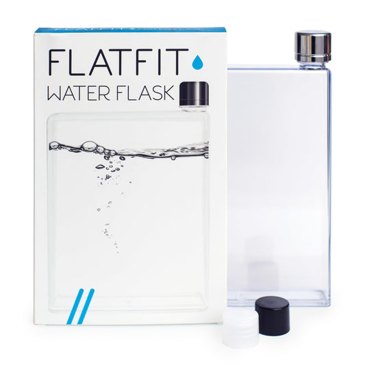 OutdoorHero FLATFIT Water Flask - Leak-Proof Slim Water Bottle - Large Capacity, Flat Design Fits In Purses & Backpacks - BPA Free Travel Bottle