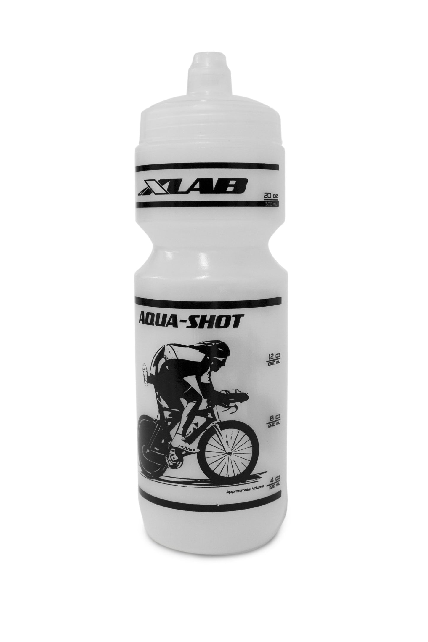 XLAB Aqua Shot Racing Bottle, Clear/Black