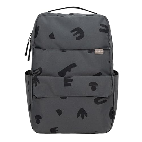 RED ROVR Roo Lightweight 1 LB Diaper Bag Backpack | 11 organizational pockets| Durable & Water-Resistant (Charcoal Doodle)