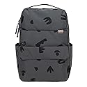 RED ROVR Roo Lightweight 1 LB Diaper Bag Backpack | 11 organizational pockets| Durable & Water-Resistant (Charcoal Doodle)
