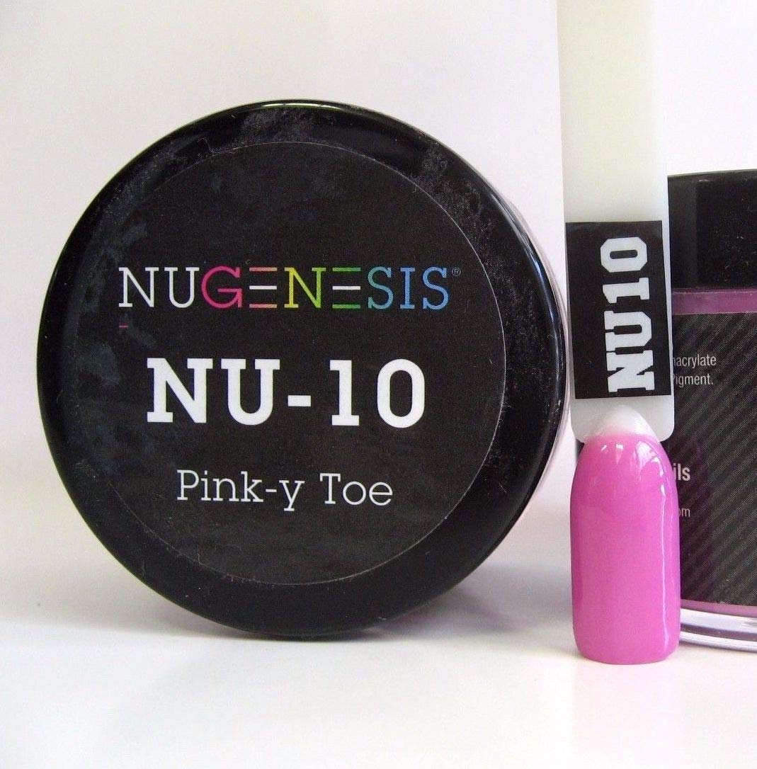 NuGenesis Nail Dipping Powder Color 1.5oz/43g Jar - (NU10 PINK-Y-TOE) Beauty & Personal Care Nugenesis