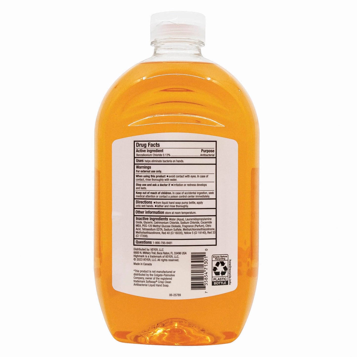 Highmark® Liquid Hand Soap, Clean Scent, 50 Oz Refill Bottle, Orange