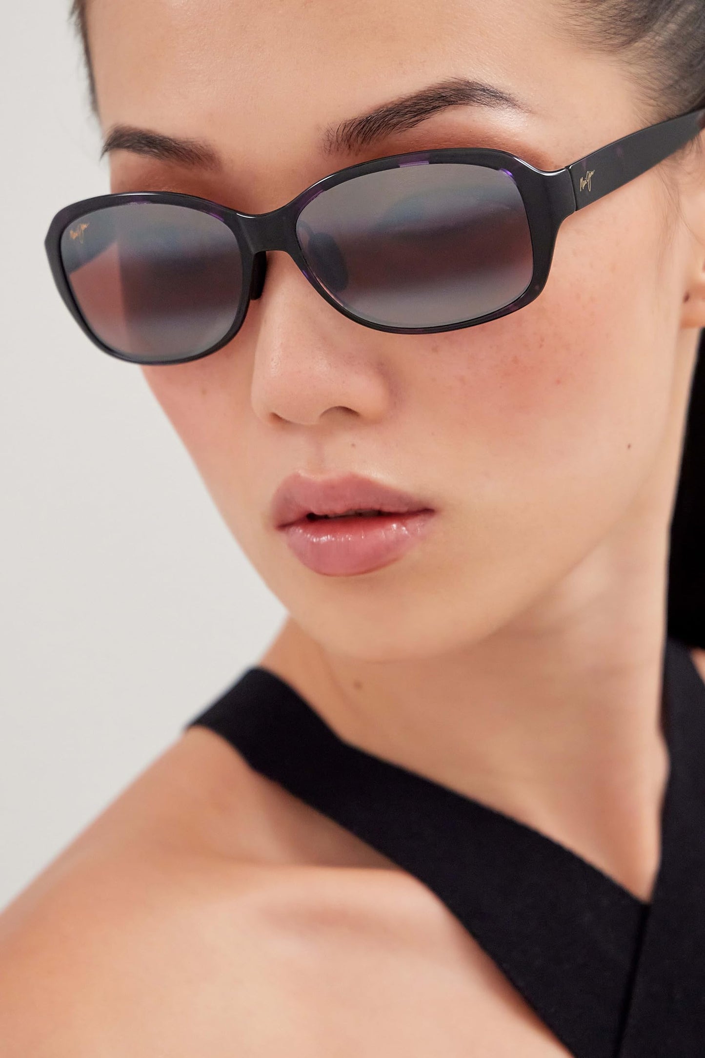 Maui Jim Women's Koki Beach w/Patented PolarizedPlus2 Lenses Cat-Eye Sunglasses, Purple Tortoise/Maui Rose Polarized, Medium + 0, One Size