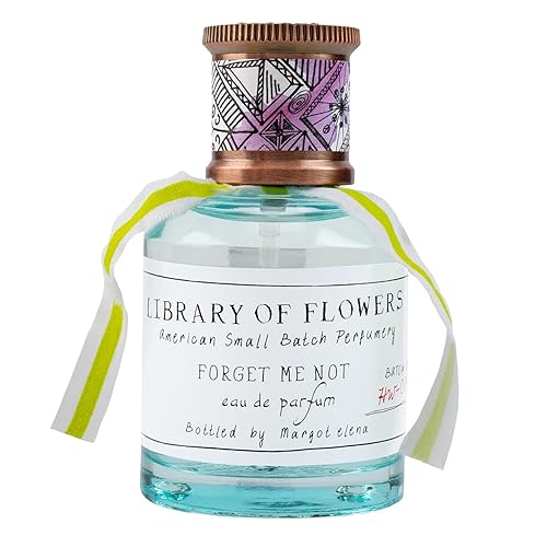 Library of Flowers Forget Me Not Eau de Parfum, 1.69 Fl. Oz., Osmanthus, Rice Powder, & White Orchid Scented Women's Perfume, Luxury Fragrance Spray