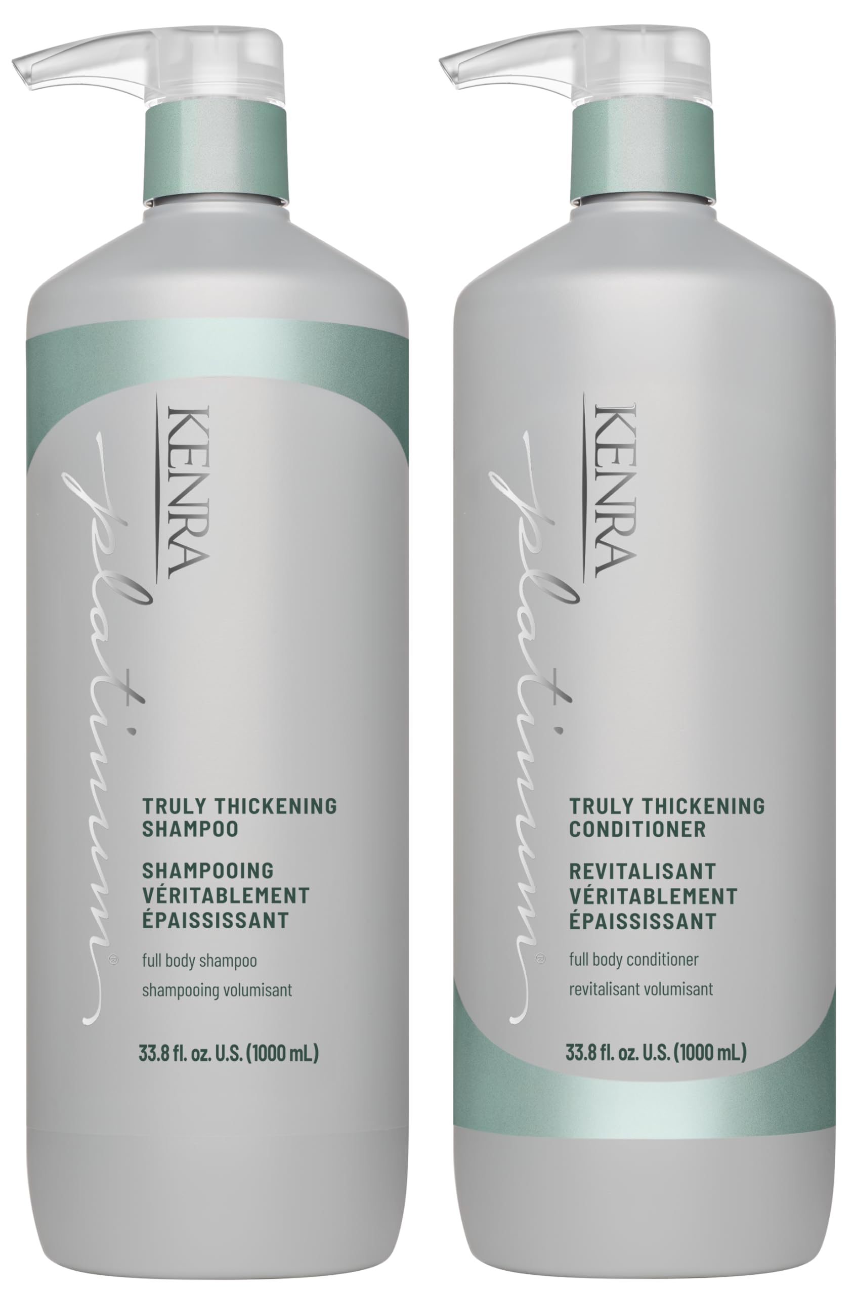 Kenra Platinum Truly Thickening Shampoo & Conditioner Set| Volumizing ...