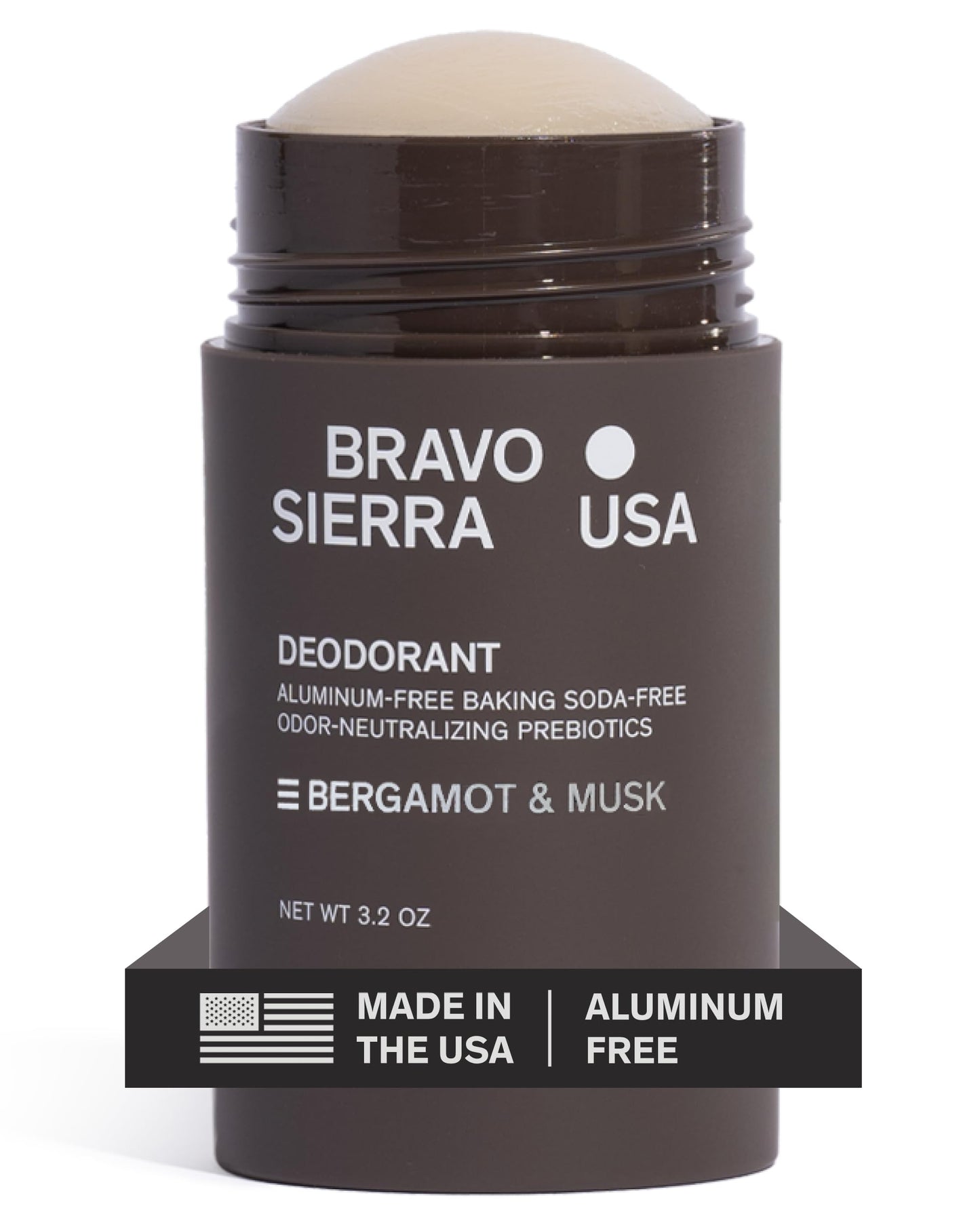 Aluminum-Free Deodorant for Men by Bravo Sierra - 1-Pack, Bergamot & Musk - Natural Baking Soda Free Formula with Long-Lasting All-Day Odor Control Beauty and Personal Care Bravo Sierra Default Title