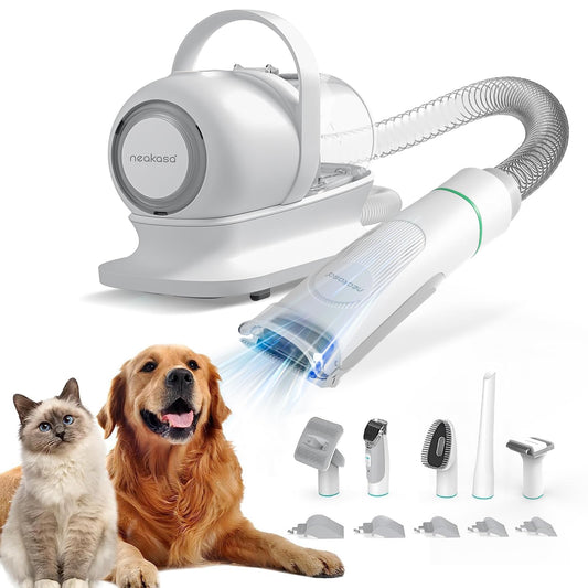neabot Neakasa P1 Pro Pet Grooming Kit & Vacuum – 99% Hair Suction, Professional Clippers with 5 Grooming Tools for Dogs, Cats & Other Pets