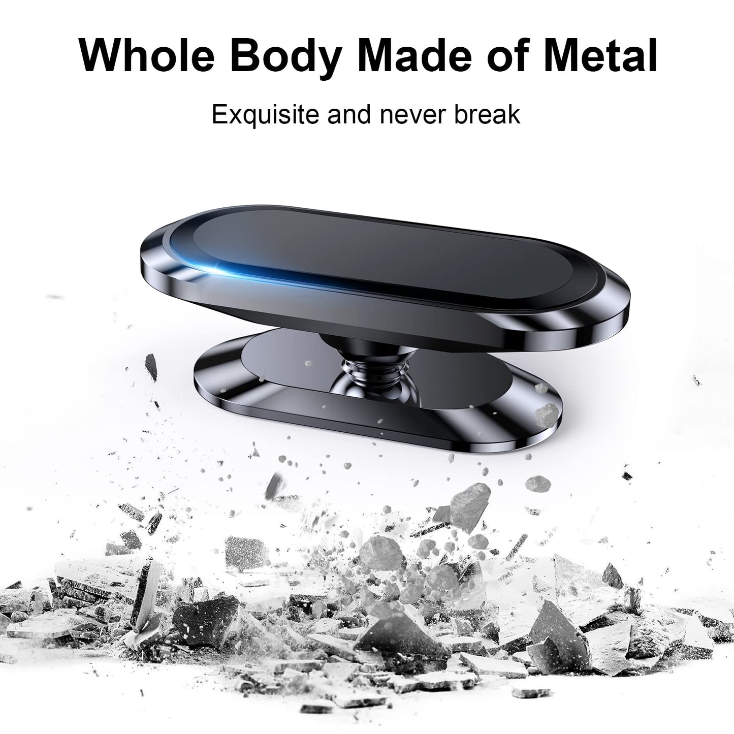 【2-Pack】 Magnetic Phone Holder for Car Dash【Strong Magnet】 Magnetic Car Phone Holder Mount 【4 Plate】 Phone Holders for Your Car Phone Mount for Car…