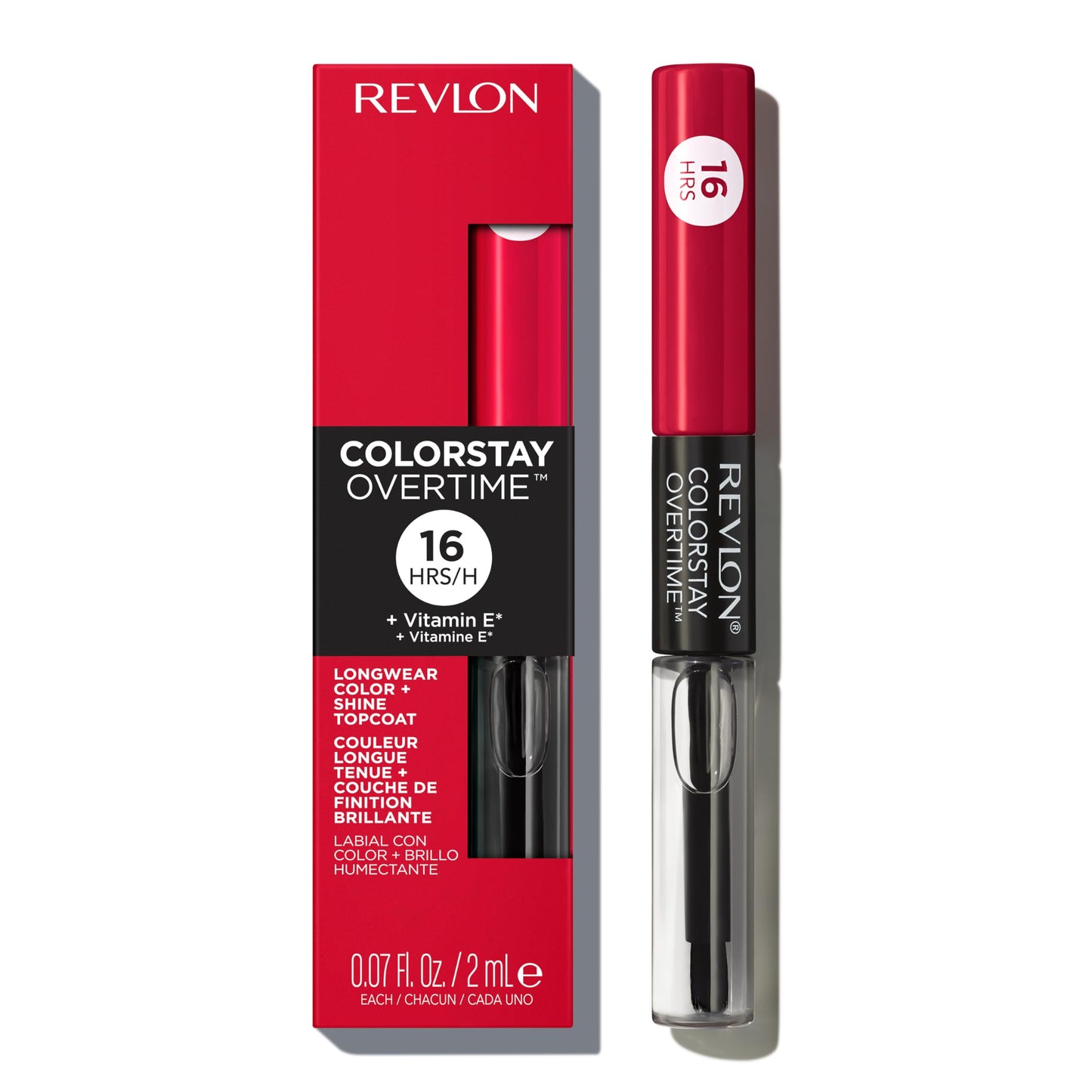 Revlon ColorStay Overtime Liquid Lip Color, Forever Scarlett [40] 0.07 oz (Pack of 2)