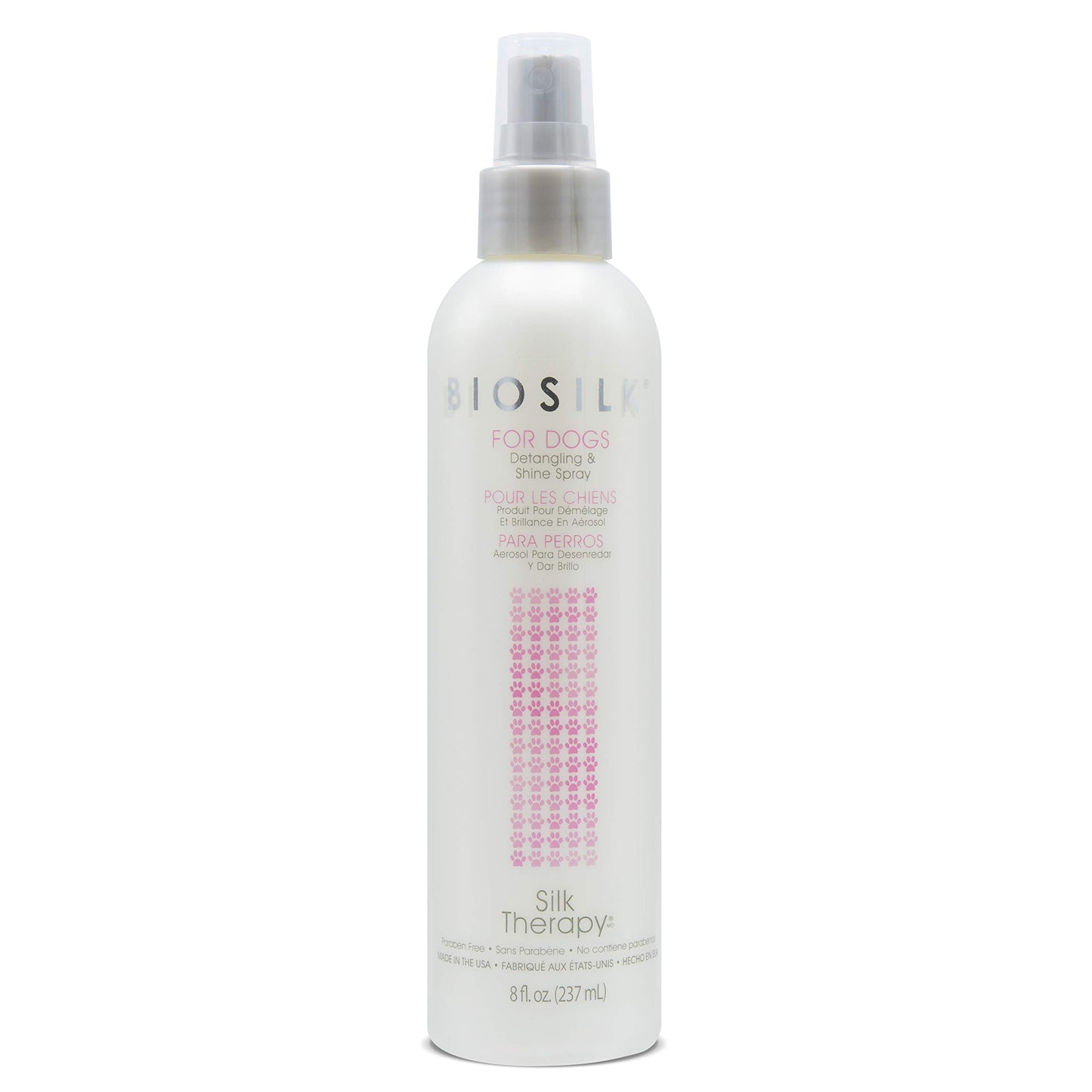 BioSilk for Dogs Detangling & Shine Mist – Silk Therapy Spray for Shiny, Smooth Coats & Dematting, 8oz Bottle