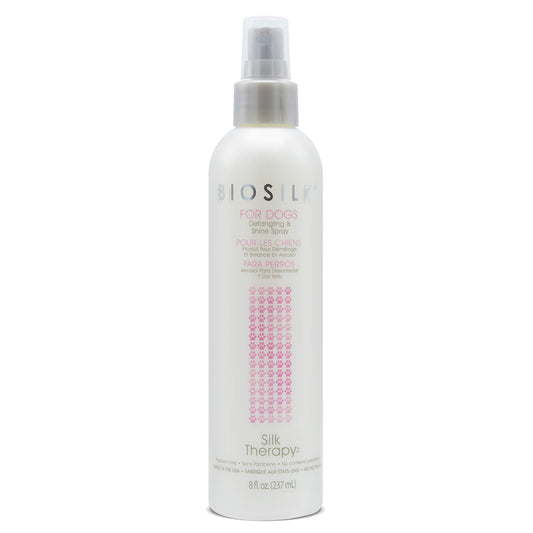 BioSilk for Dogs Detangling & Shine Mist – Silk Therapy Spray for Shiny, Smooth Coats & Dematting, 8oz Bottle