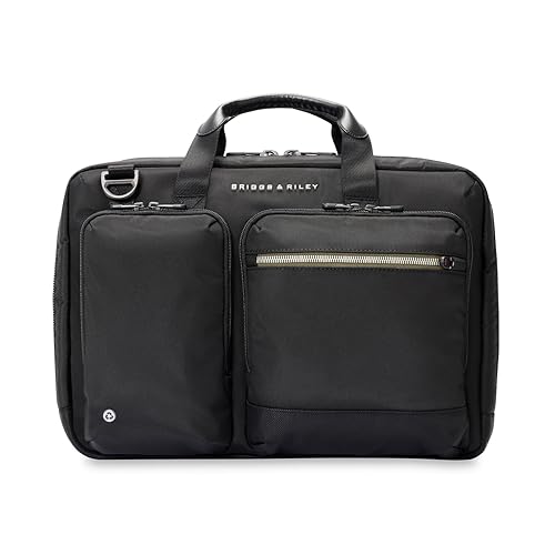Briggs & Riley Medium Expandable Briefcase - Laptop Bag for Work & Travel, Briefs for Men & Women, Includes Shoulder Strap, Self-Repairing Zippers