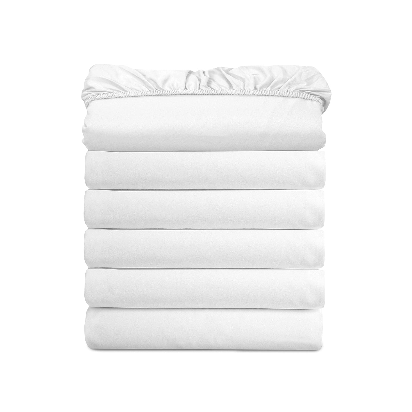 (6-Pack) Luxury Fitted Sheets! Premium Hotel Quality Elegant Comfort Wrinkle-Free 1500 Premier Hotel Quality 6-Pack Fitted Sheet with Storage Pockets