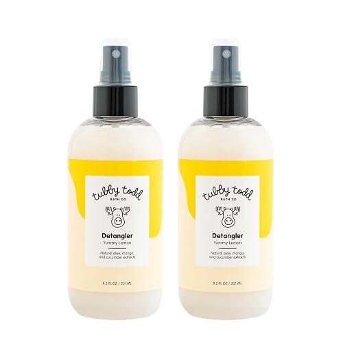 TUBBY TODD Hair Detangler Spray for Kids - Hair Detangling Spray with Baobab & Coconut Oil - Gentle & Moisturizing Kids Hair Detangler Spray - 8.5oz