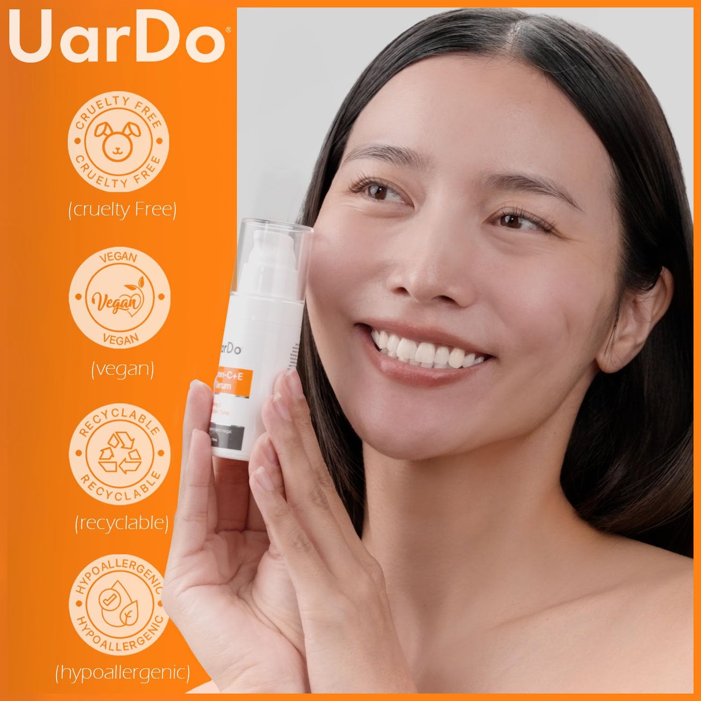 Uardo Vitamin-C+E Pro Serum 1 Fl Oz/ 30 ml - usn101 | Anti-Aging | Helps w/Wrinkles, Dark Spots & Fine Lines | Improve Skin Texture & Evens Out Tone