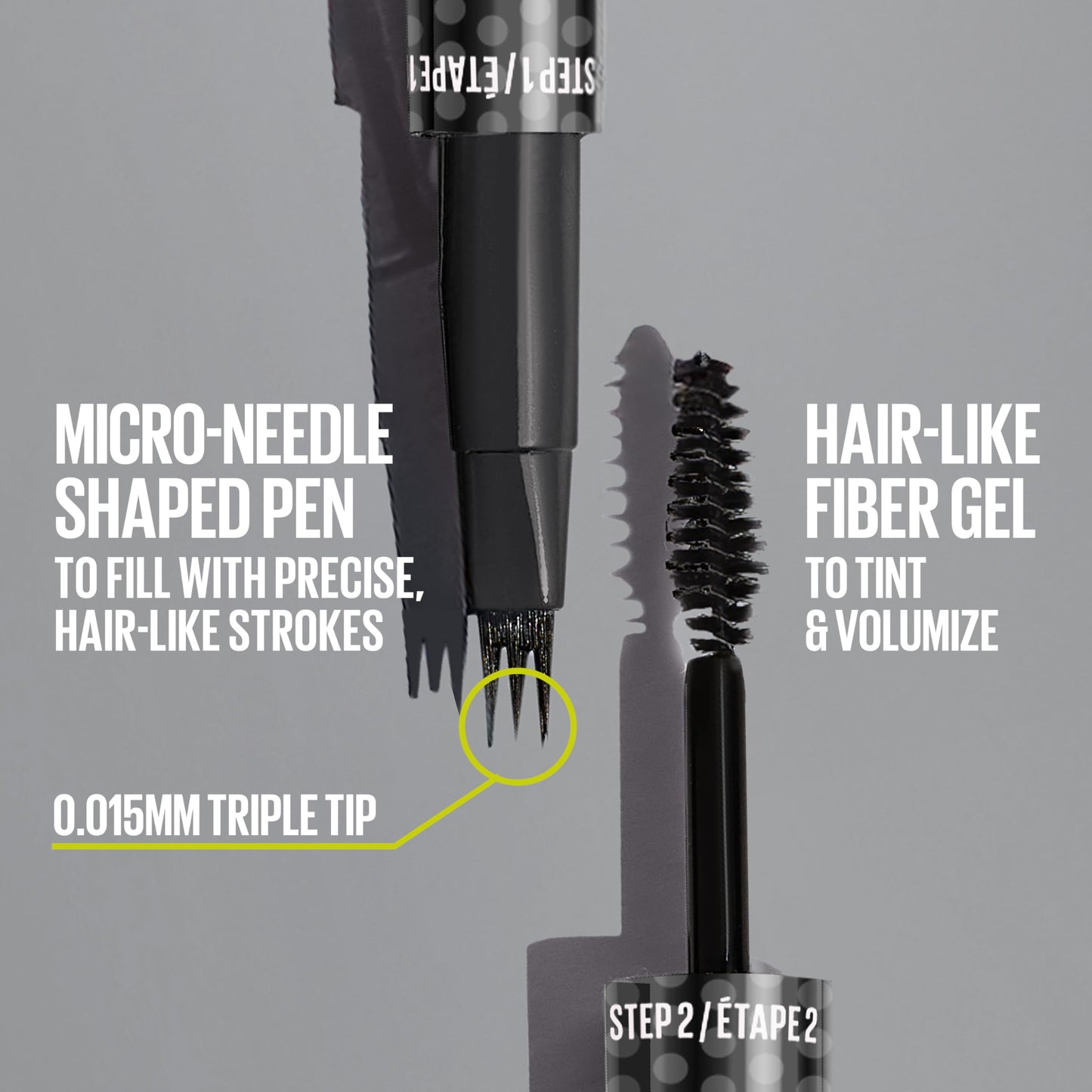 Maybelline Brow Inserts Eyebrow Pen, Micro Needle Shaped 2-In-1 Dual-Ended Brow Makeup Pen and Gel, Water-Resistant, Smudge Proof for Up to 36-HR Beauty and Personal Care MAYBELLINE