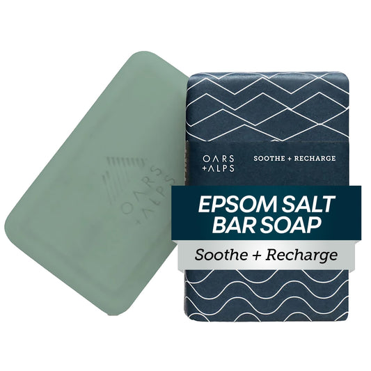 Oars + Alps Exfoliating & Moisturizing Bar Soap for Men, Deep Cleaning Soap, Clean Ingredients, All Skin Types, Epsom Salt, 1pk Beauty & Personal Care Oars + Alps