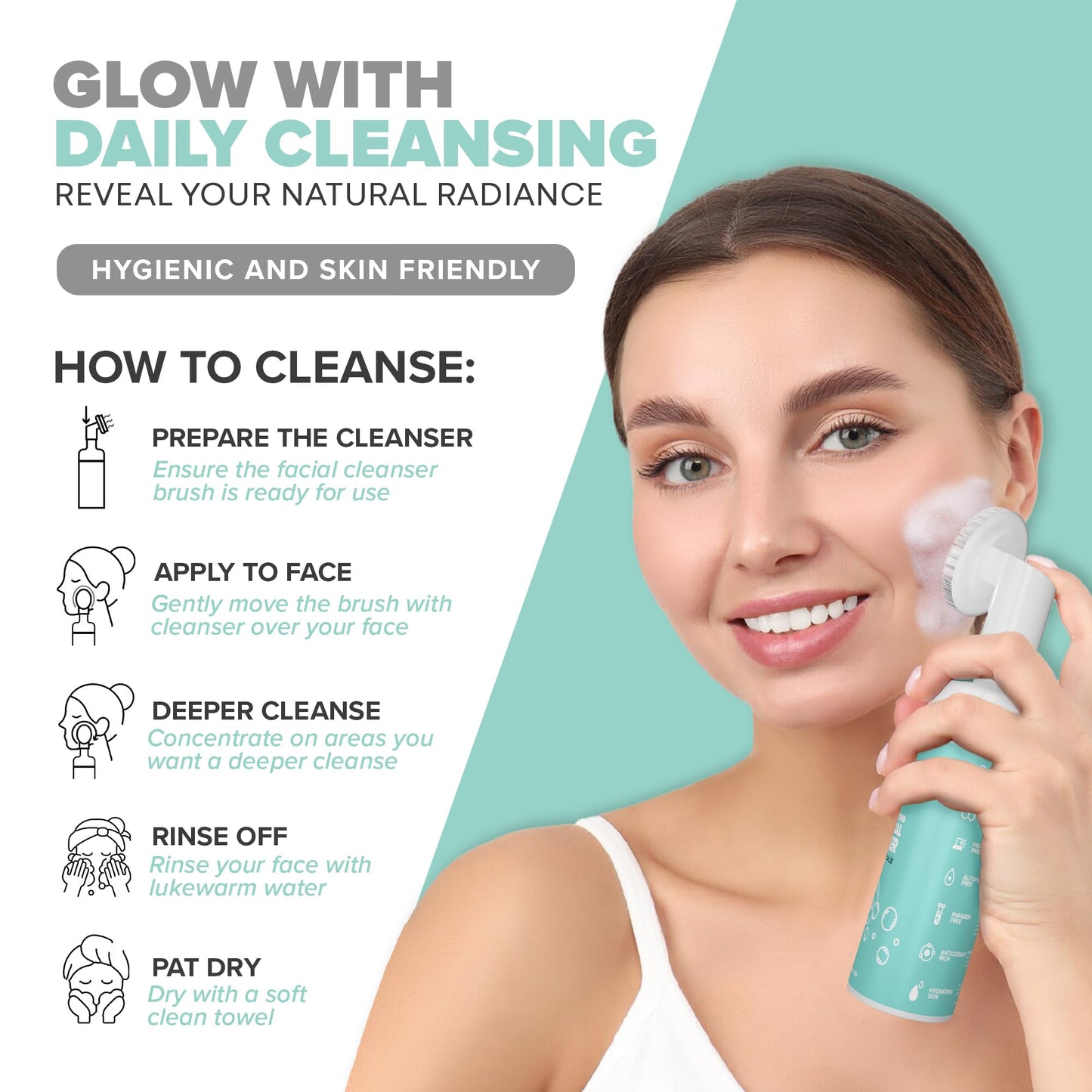 Pure Aroma Hydrating Daily Facial Cleanser | Foaming Face Wash & Makeup Remover With Hyaluronic Acid, Glycerin | For All Type Of Skin |
