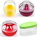AYCCNH Fruit and Vegetable Storage Containers for Fridge 4 Piece Set, Onion, Lemon, Tomato and Avocado Saver/Holder/Keeper