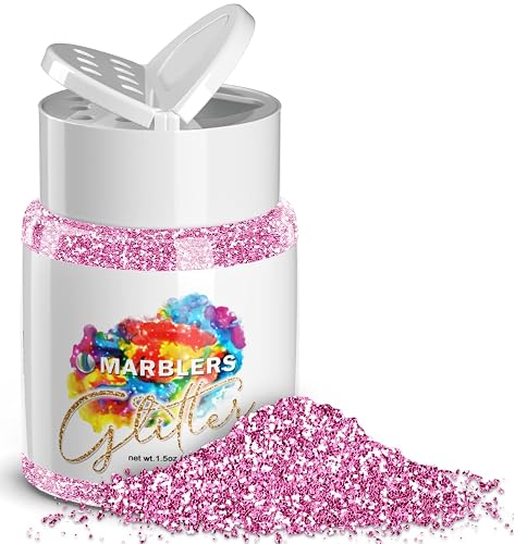 MARBLERS Twinkle Glitter [Flamingo] 1.5oz (42g) | Fine | Non-Toxic, Vegan, Cruelty-Free | Face, Body, Eyeshadow, Hair, Festival, Party Makeup | Nail