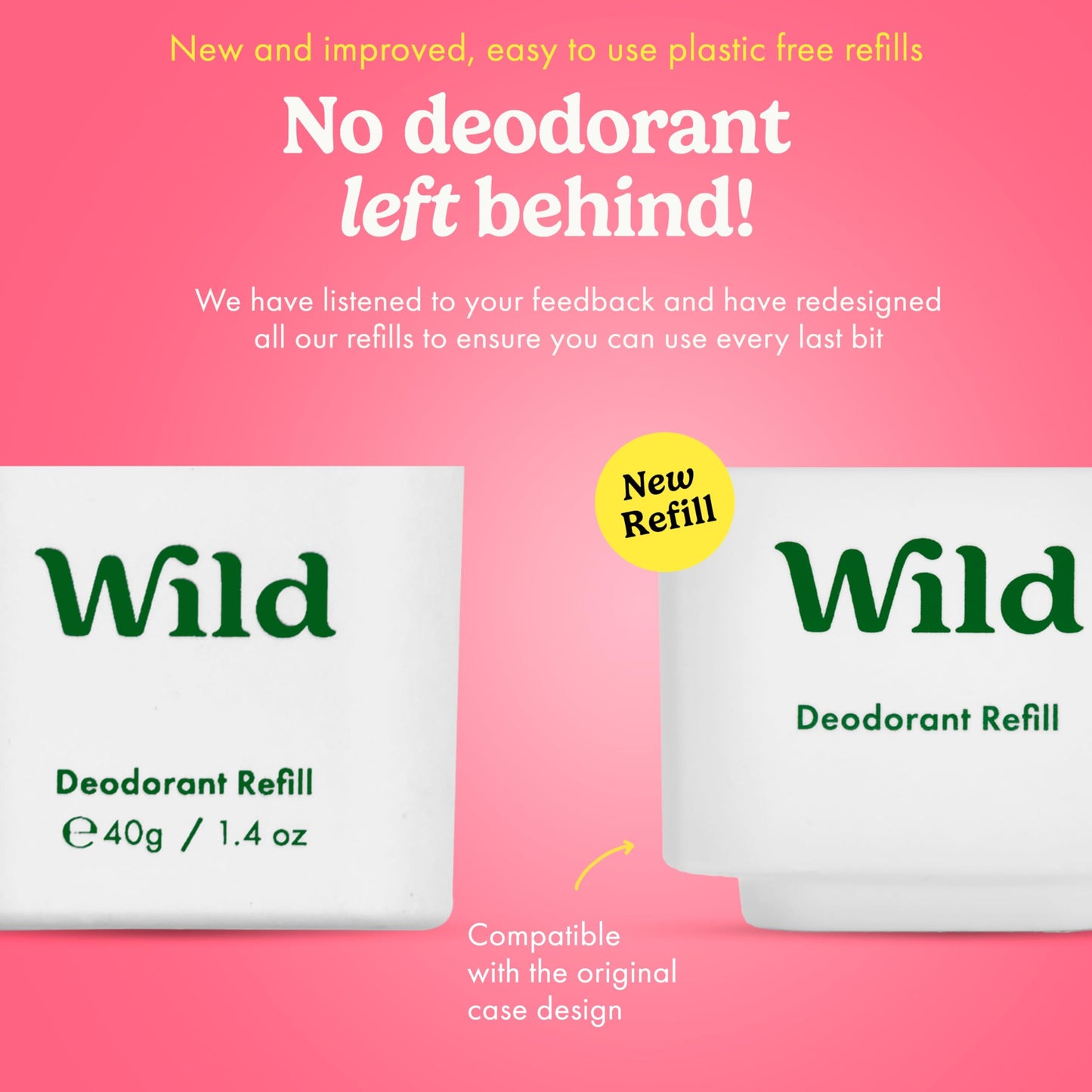 Wild - Natural Refillable Deodorant - Orange & Neroli Refill Trio Pack - Vegan & Eco-Friendly - Aluminum Free - Long Lasting Protection - Natural Beauty and Personal Care Wild