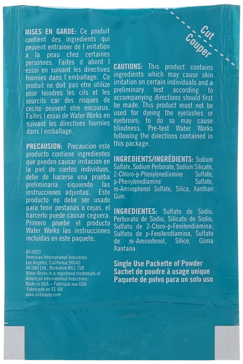 Water Works Water Activated Permanent Powder Hair Color for Men and Women, #25 Coffee Brown