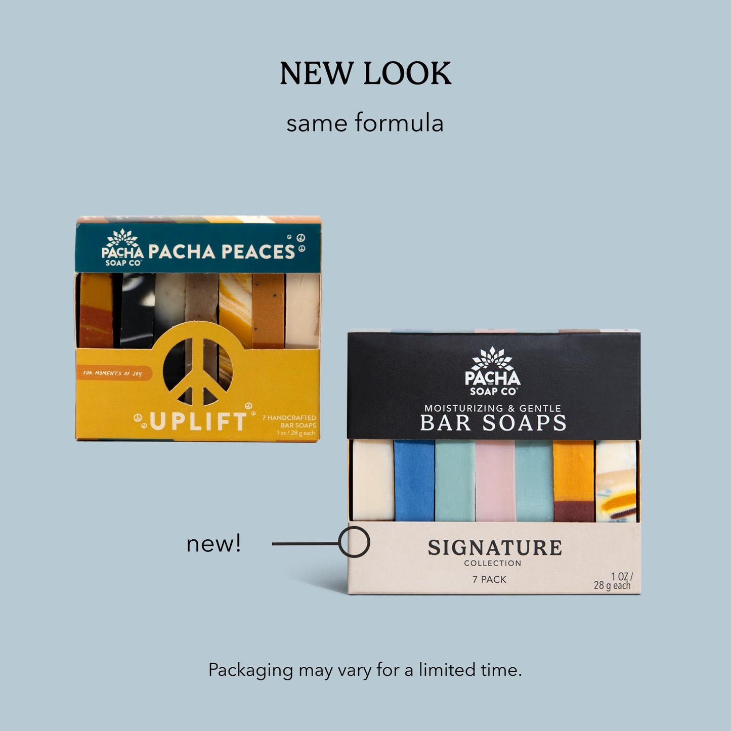 Pacha Soap Co. Bar Soap Variety Set - Signature Scents, Premium Handcrafted Trial & Travel Size Bars for Face, Hands & Body, Hydrating Formula