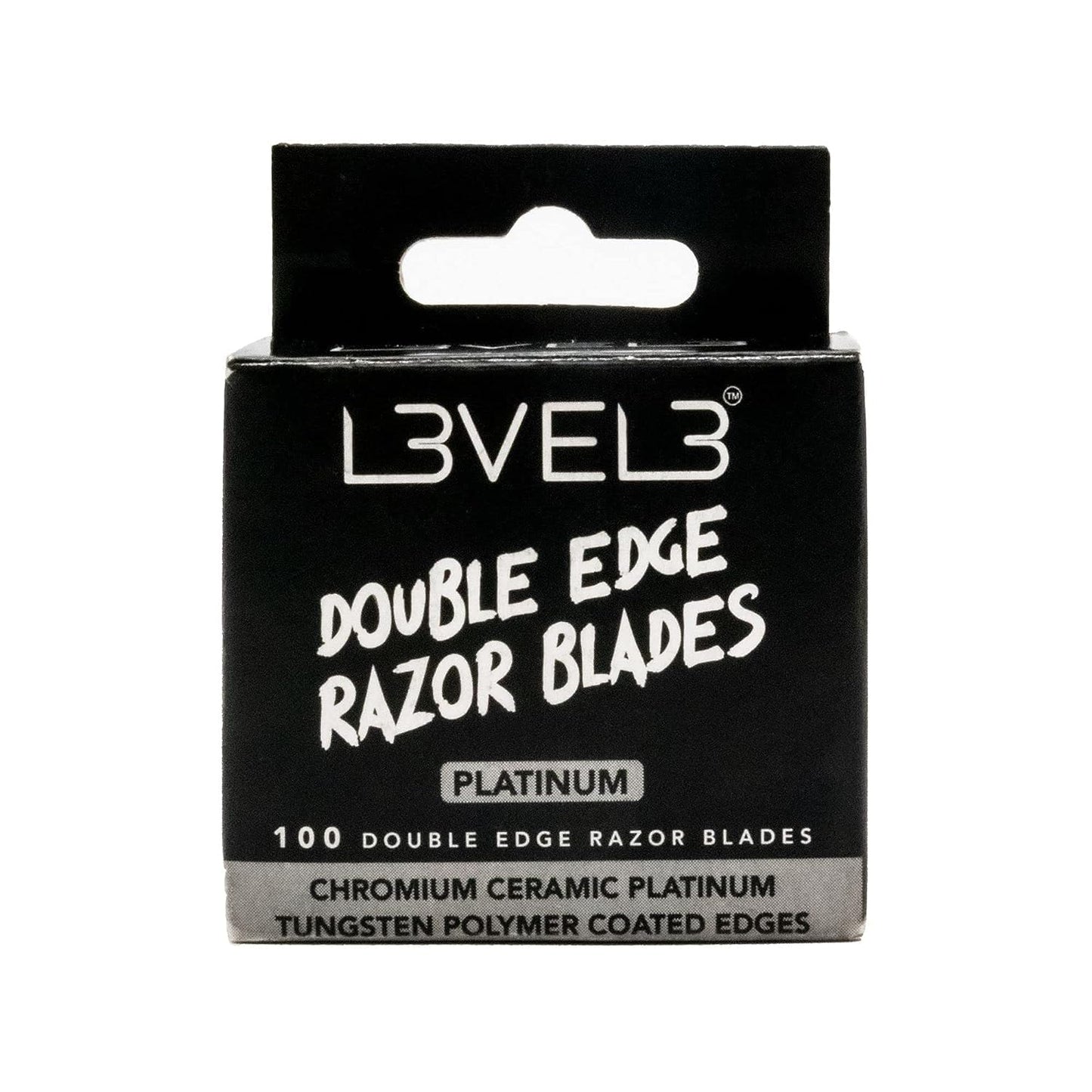 L3 Double Edge Razor Blades - Platinum Coated, Stainless Steel Razor Blades for the Close Shave - for Double Edged Safety Razors - 100 Count (3) Beauty and Personal Care L3
