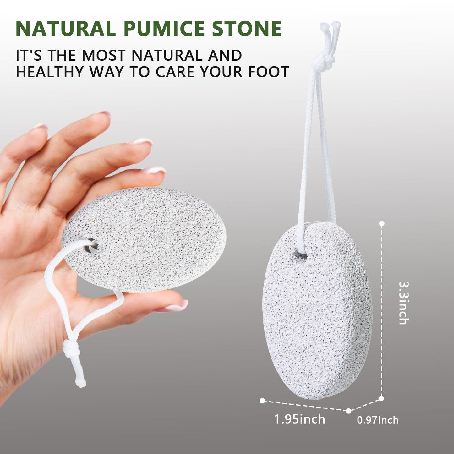 Natural Foot Pumice Stone for Feet, Borogo 2-Pack Lava Pedicure Tools Hard Skin Callus Remover for Feet and Hands - White&Red Beauty and Personal Care Borogo