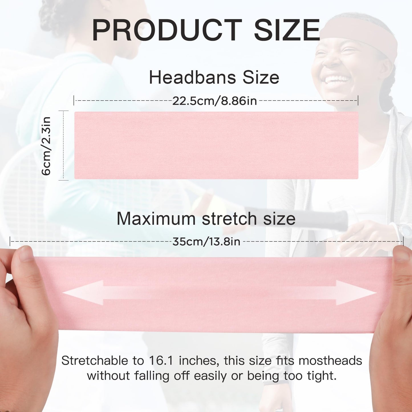Ztomine Headbands for Women, 8pcs Stretchy Non Slip Soft Cotton Cloth Hair Bands for Sports, Workout, Yoga and Running Beauty and Personal Care Ztomine