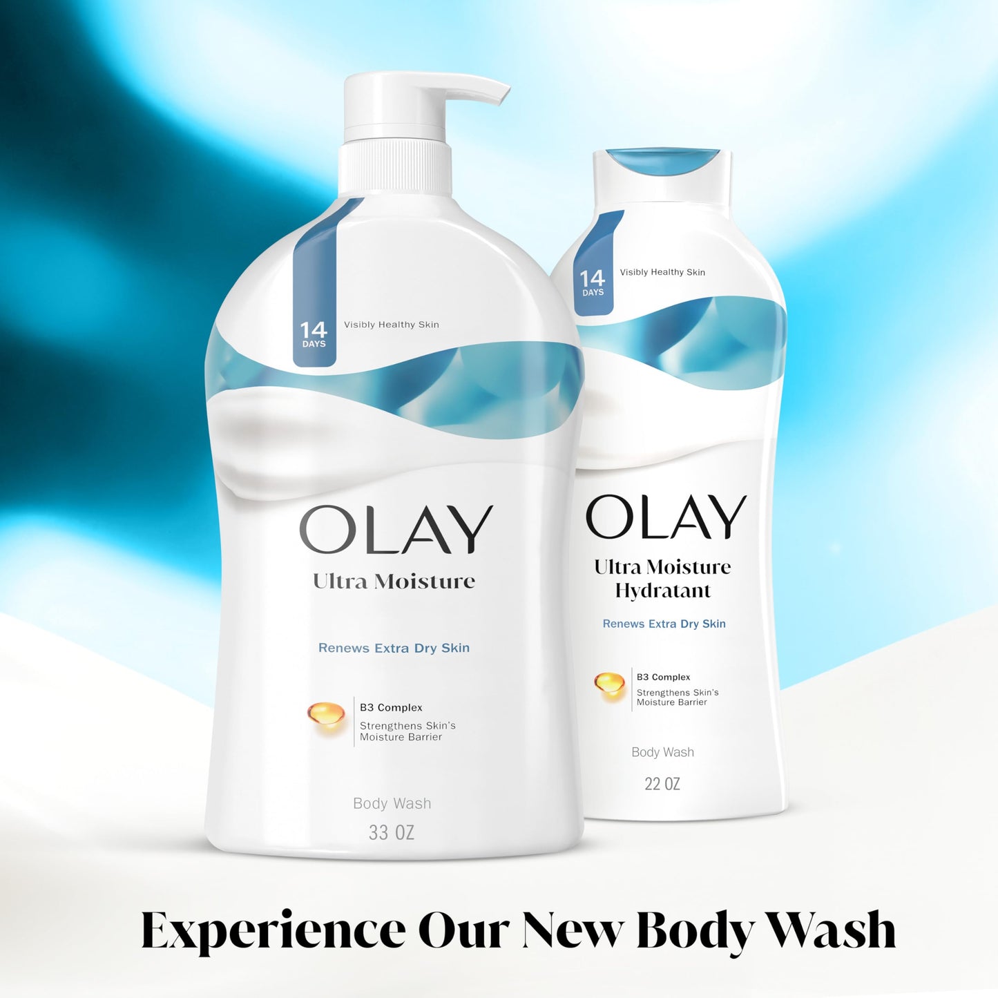 Olay Body Wash for Women, Ultra Moisture, Renews Extra Dry Skin, 24/7 Moisture Barrier Repair, Hydrating Formula for Visibly Healthy Soft Skin