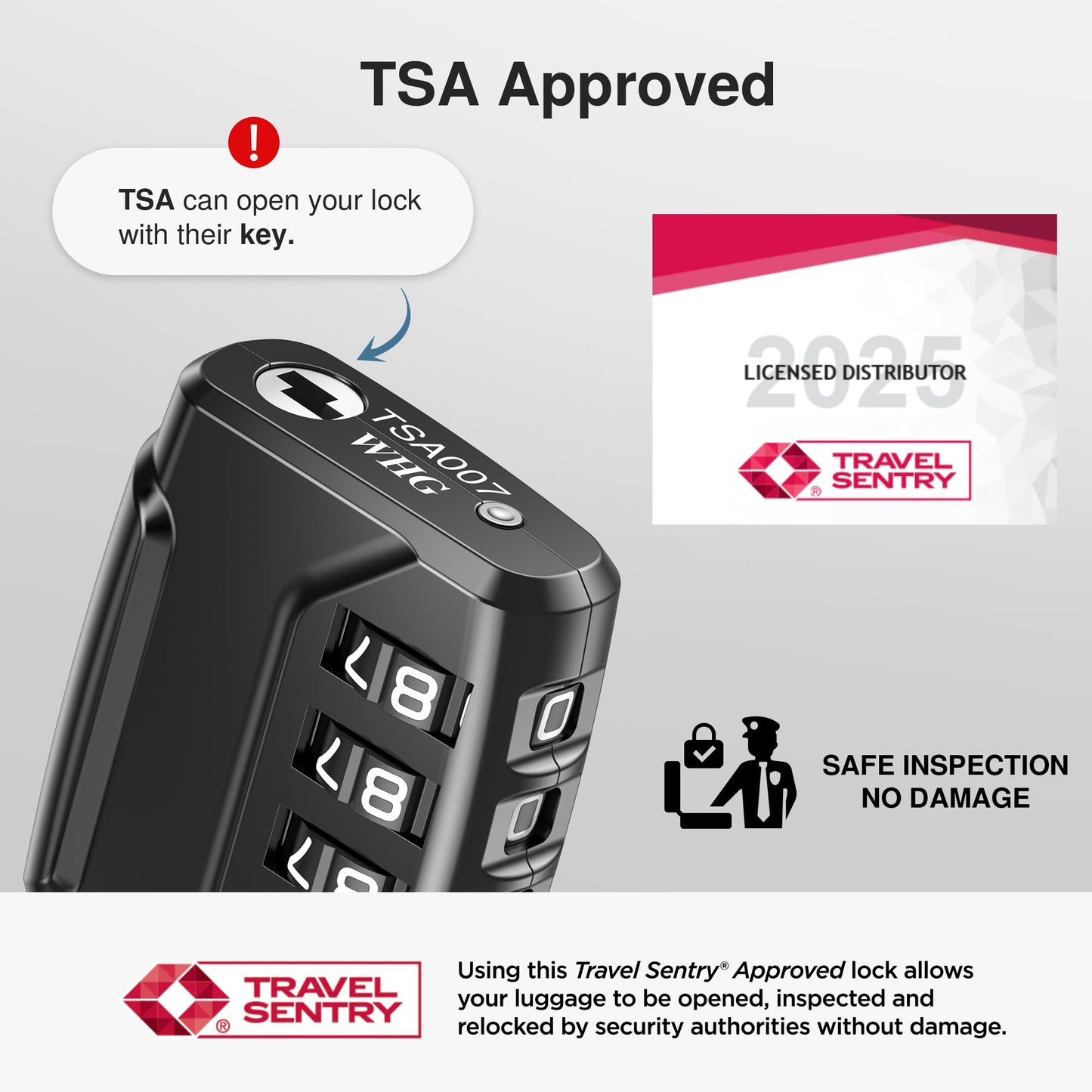 Puroma 2 Pack TSA Luggage Locks – 4-Digit Combination, Resettable Code Lock for Suitcases, Backpacks, Gym & Travel Bags