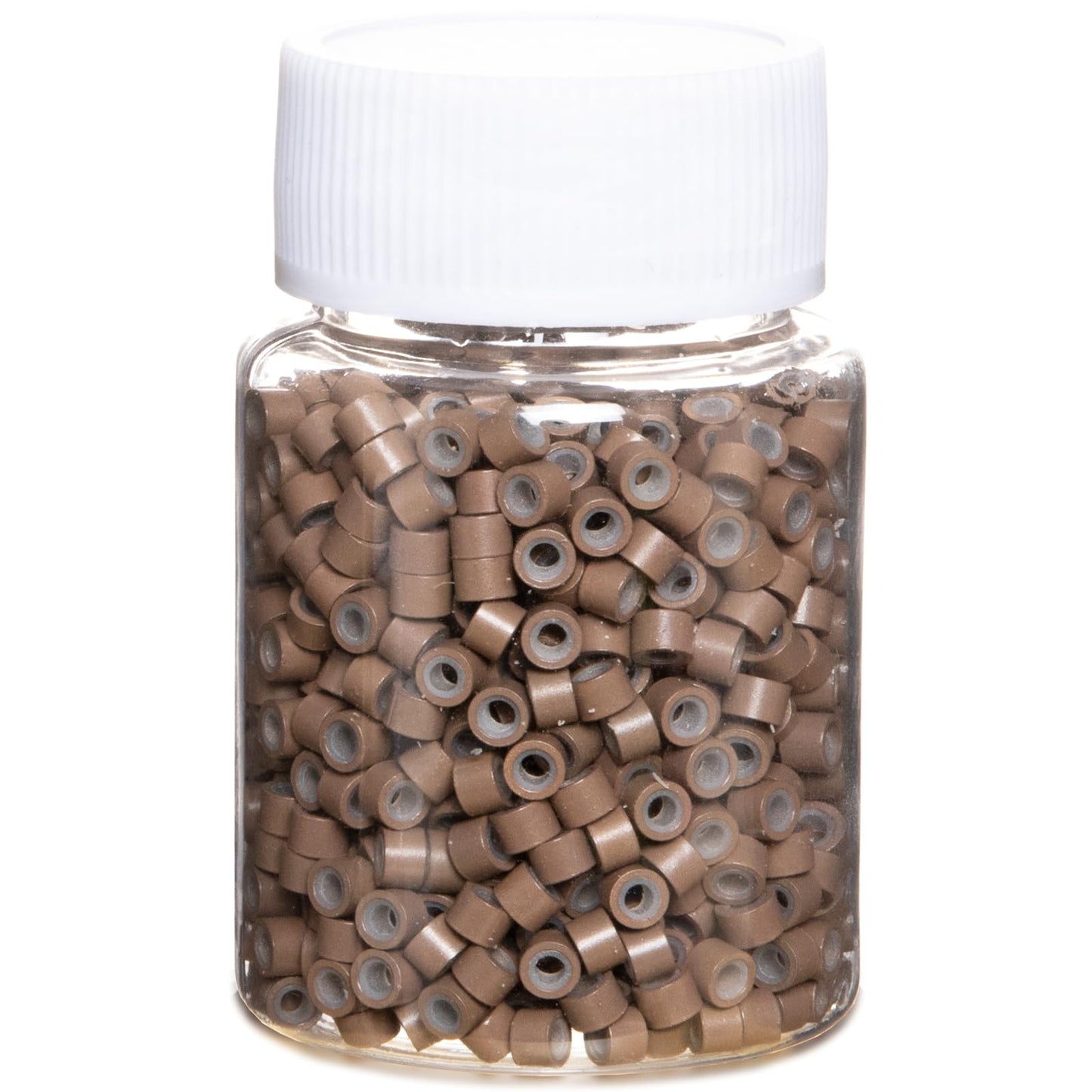 GOTDYA 1000pcs 4mm Hair Tinsel Extentions Beads, Silicone Lined Micro Rings Links,Hair Fairy Beads for Hair Extensions,Light Brown Beauty and Personal Care GOTDYA Default Title