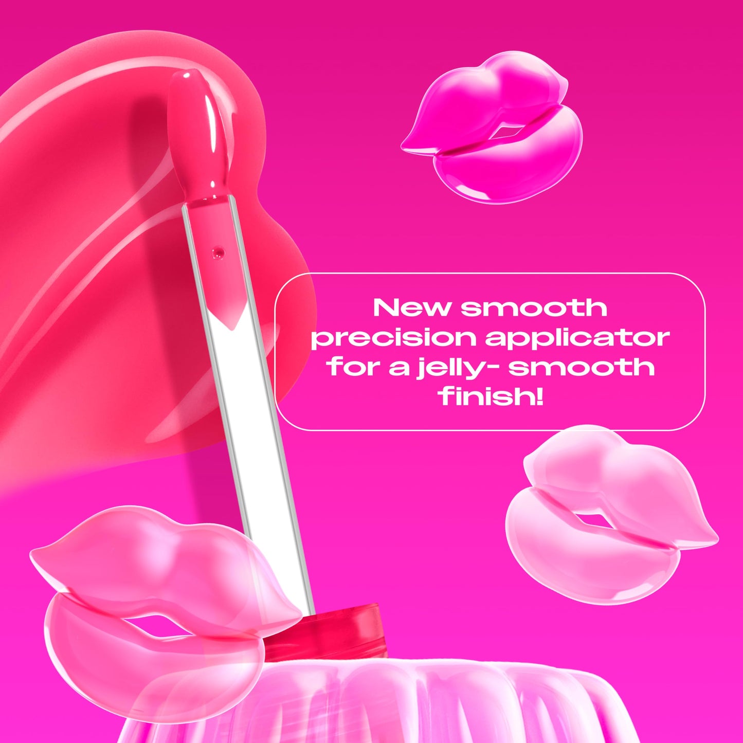 NYX PROFESSIONAL MAKEUP Jelly Job Lip Gloss, Lip Tint Gloss with Full-Bodied, Smoothing, and Hyper-Glossy Shine - Juicy Jelly (Bright Pink)