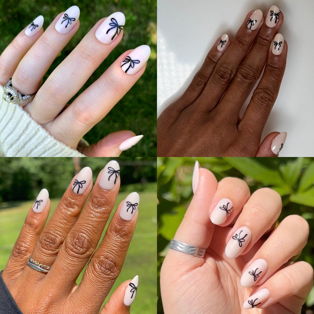 Olive & June Classic Super Stick Mani Press On Nails | No Glue Needed | 32 Tab Nails 16 Sizes | Non-Toxic Tabs Easy On-Off Non-Damaging Realist Look | Beauty & Personal Care Olive & June