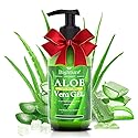 BIGHTURE Aloe Vera Gel, 100% Aloe Vera from Freshly Cut Aloe Leaves, Skin Care for Deeply & Rapidly Soothing, Firming, After Shave, Sunburn Relieve