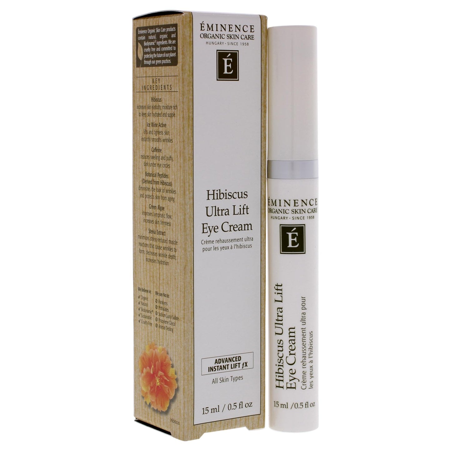 Eminence Hibiscus Ultra Lift Eye Cream, 0.5 Ounce (1322/EM)