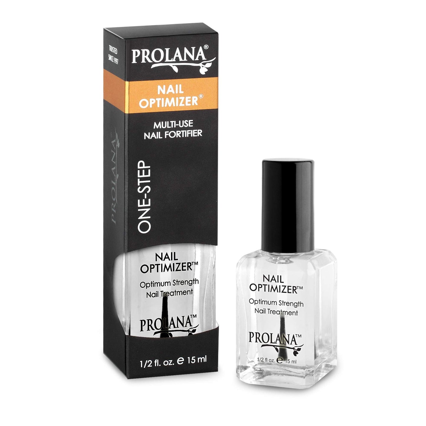 Prolana Nail Optimizer, Extra Strong Strengthener Base Coat for Weak and Damaged Nails, Nail Growth & Prevents Nails from Peeling, Stops Slipts, Chips