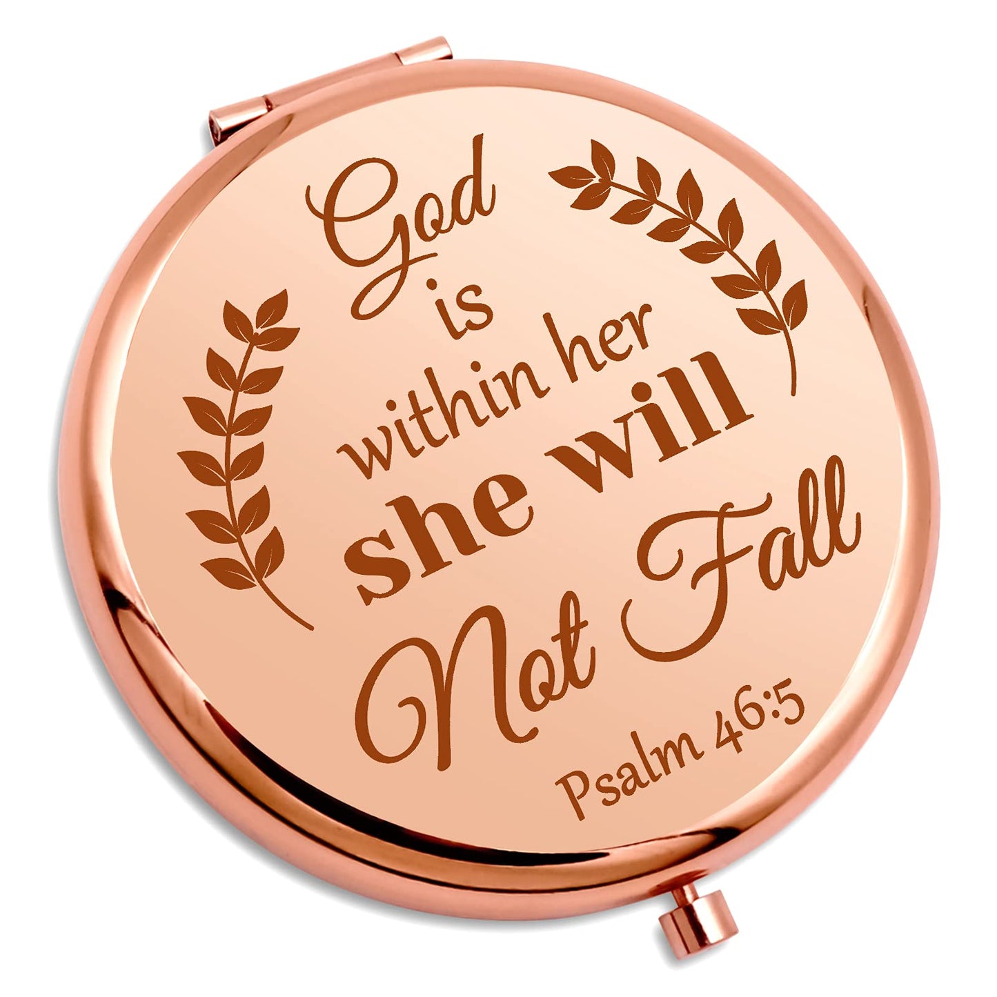 Gevody Bible Verse Gifts Christian Gift Inspirational Gift for Women Compact Mirror Religious Gift Baptism Gift for Girl Goddaughter Godmother Easter