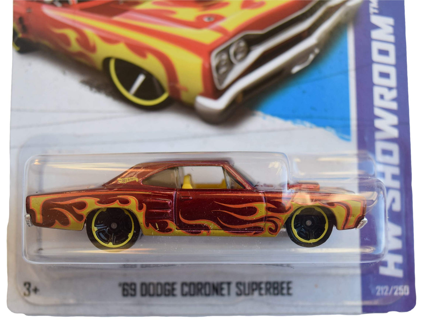 Hot Wheels '69 Dodge Coronet Superbee [red with Flames], Showroom 212/250