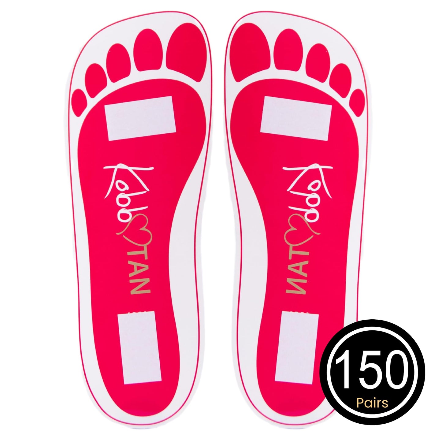 150 Pairs(300feets)Spray Tan Feet Pads Disposable & Economic Pink Feet pads for Spray tanning,Use in Tanning booth,Sunless Tanning at Home or Beauty