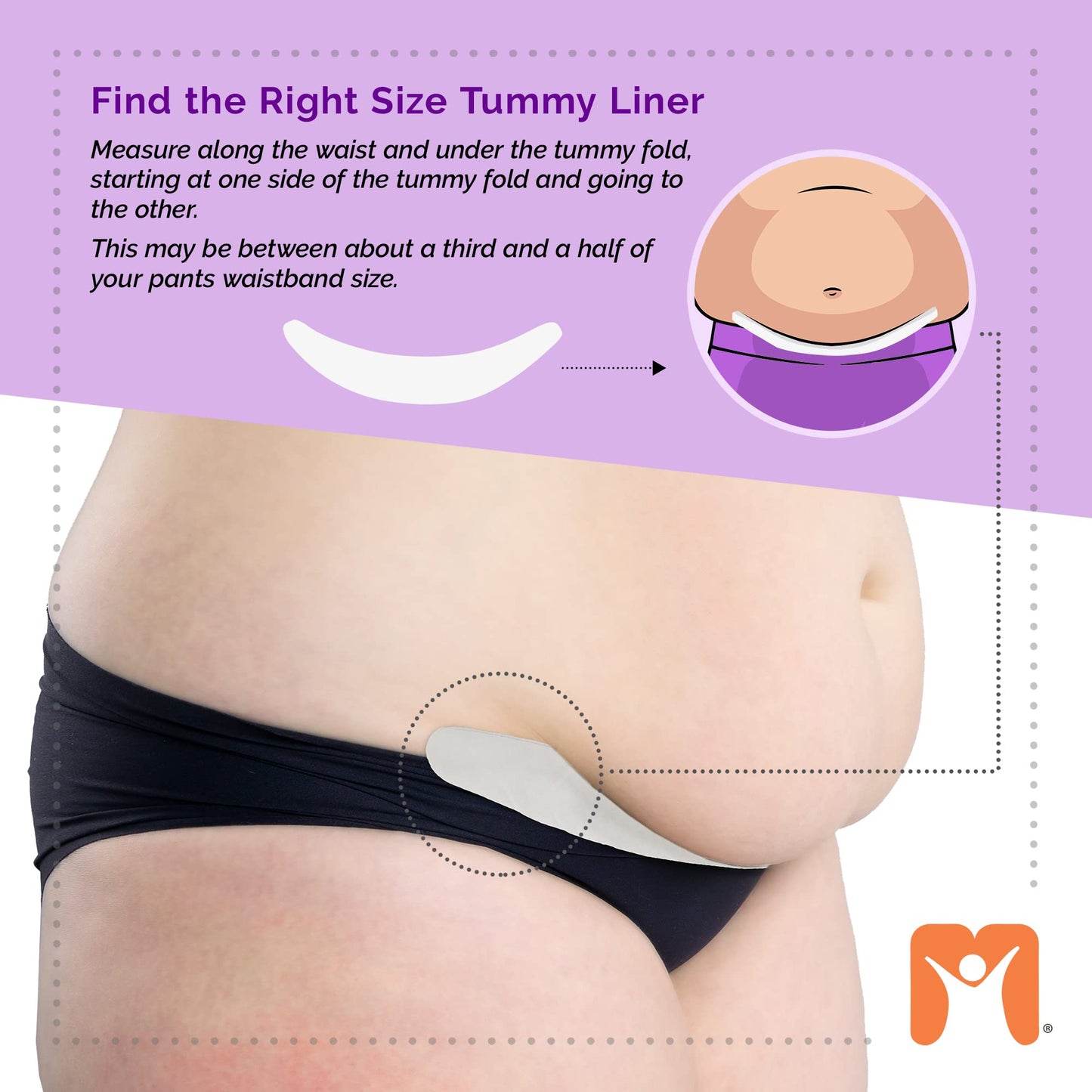 More of Me to Love Organic Cotton Tummy Liner 4-Pack (2 x Pearl White and 2 x Stone Gray) (Medium) Beauty and Personal Care More of Me to Love