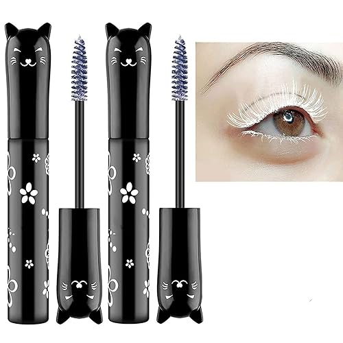 LGSZGDCN 6 Colors Cat eye mascara Eyes Makeup Color Mascara Waterproof Fast Dry Eyelashes Curling Lengthening Eye Lengthening, Lifting, Curling (white