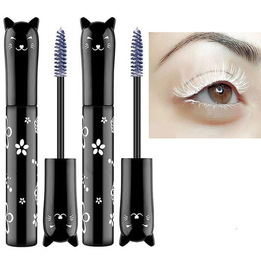 LGSZGDCN 6 Colors Cat eye mascara Eyes Makeup Color Mascara Waterproof Fast Dry Eyelashes Curling Lengthening Eye Lengthening, Lifting, Curling (white