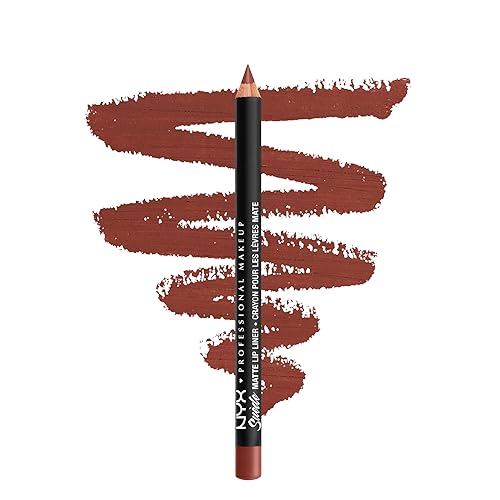 NYX PROFESSIONAL MAKEUP Suede Matte Lip Liner, Velvety-Smooth, Long-Lasting Formula For A Defined Lip Makeup Look - Alabama (Red)