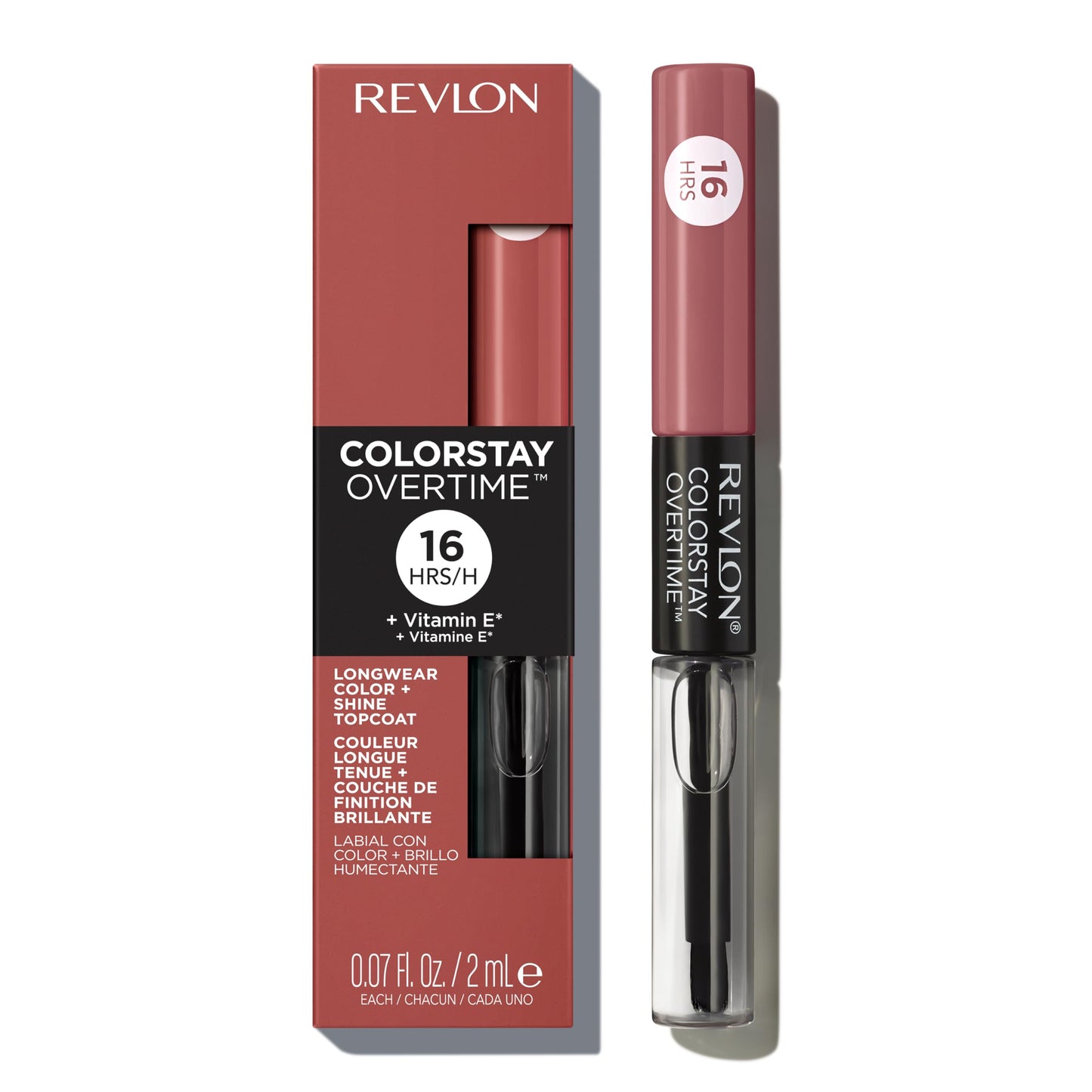 Revlon ColorStay Overtime Liquid Lip Color, Bare Maximum [350] 0.07 oz (Pack of 10)