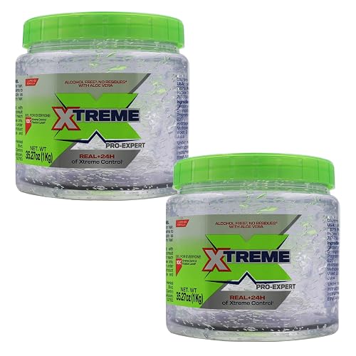 Xtreme Pro-Expert Clear Styling Hair Gel, 35.27 Oz, Pack of 2
