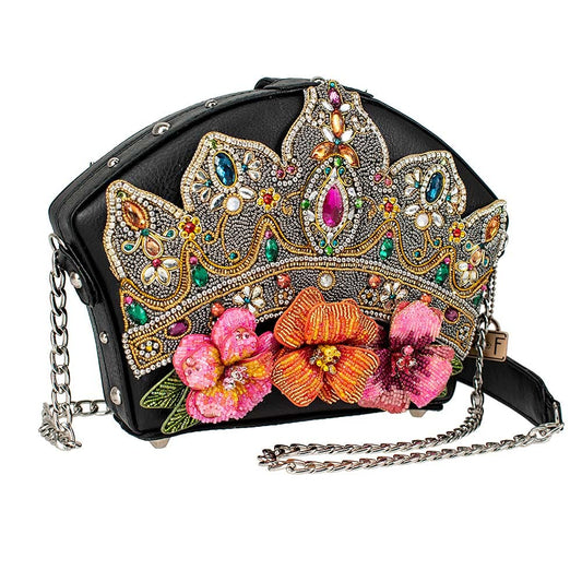 Mary Frances womens Princess Crossbody Crown Handbag Shoulder Bag, Multi, One Size US